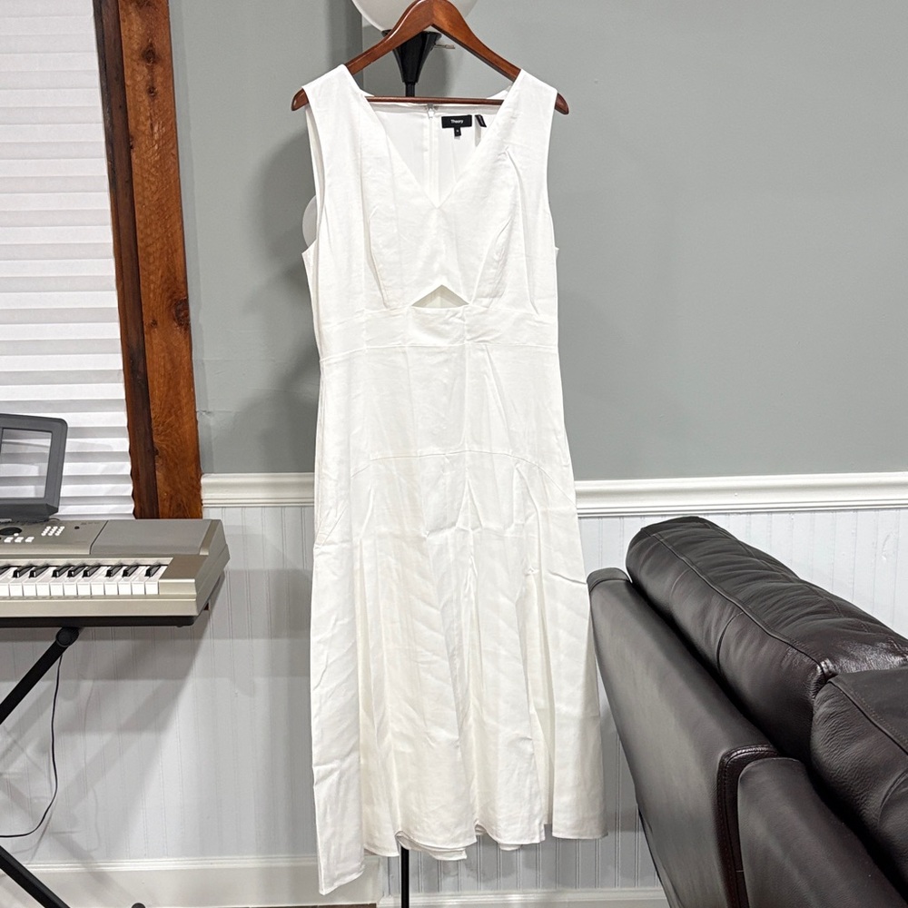 Theory White Maxi Dress